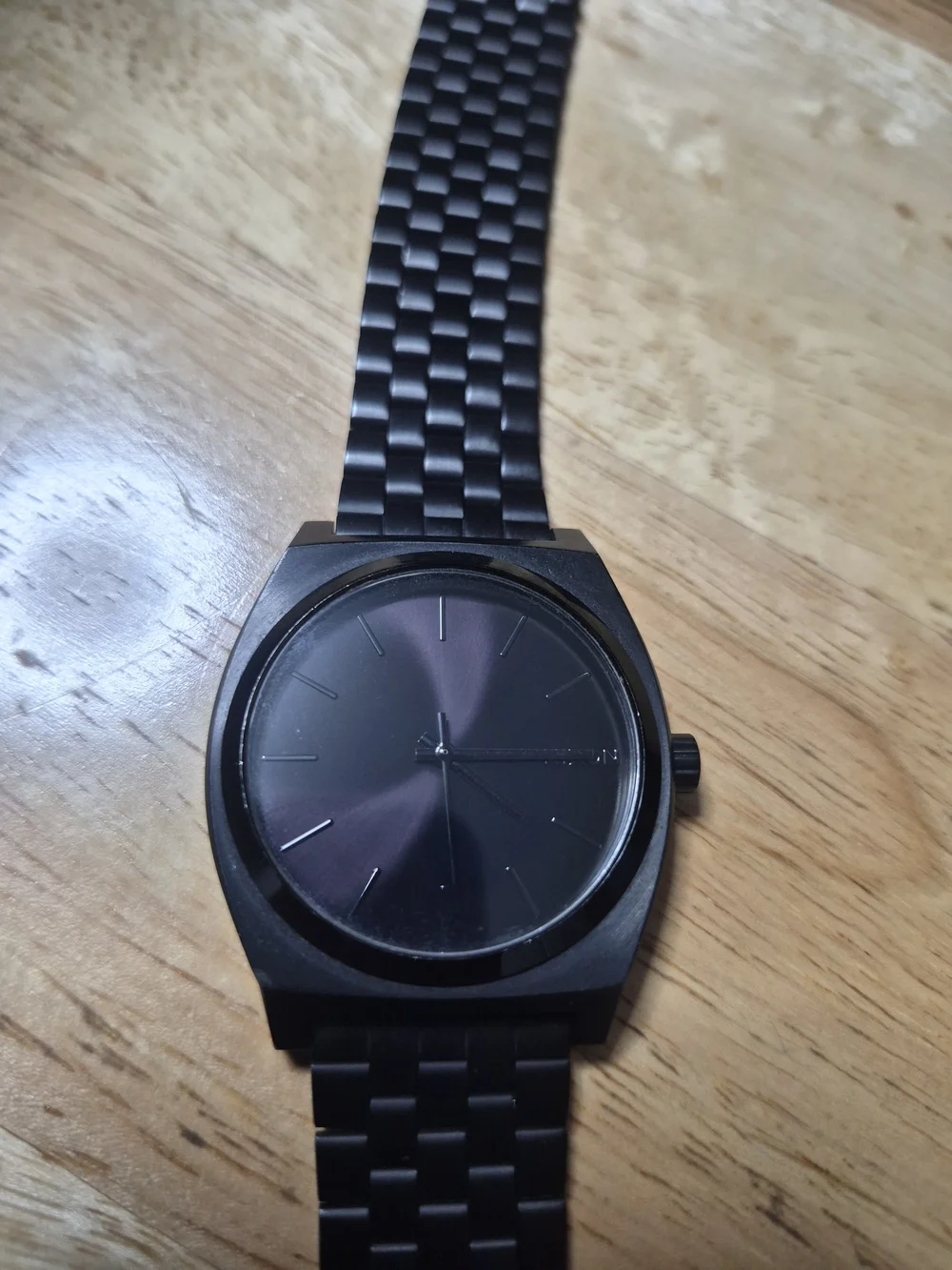 Nixon Women's Black Metal Bracelet Watch with Minimal Dial